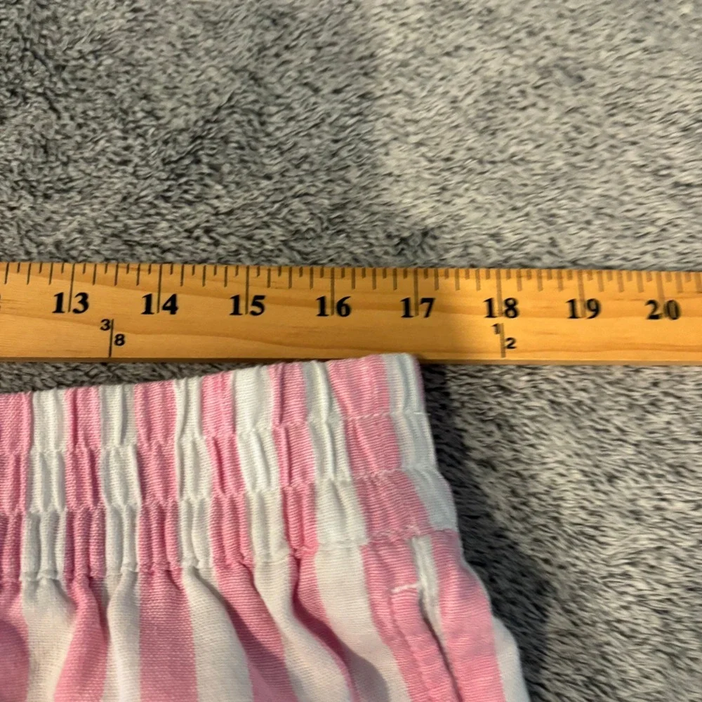Old Navy Shorts Womens Coastal Pink White Striped Linen Blend Large Boho 21302